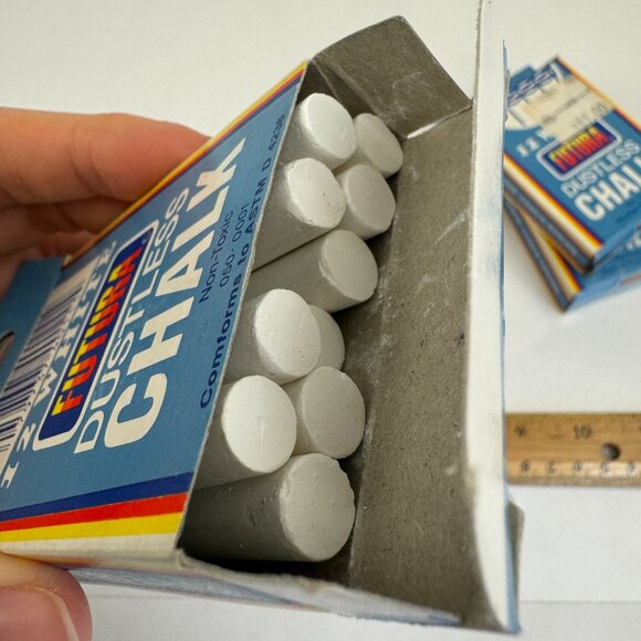 Vtg 90s Futura Dustless Chalk White Prop Collectible Incomplete Some Used READ - Picture 5 of 10